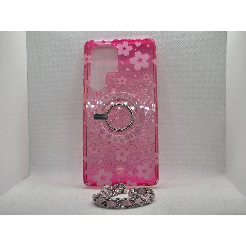 Velvet Caviar Cherry Blossom Glitter Samsung Galaxy S25 Ultra Case & Set USED